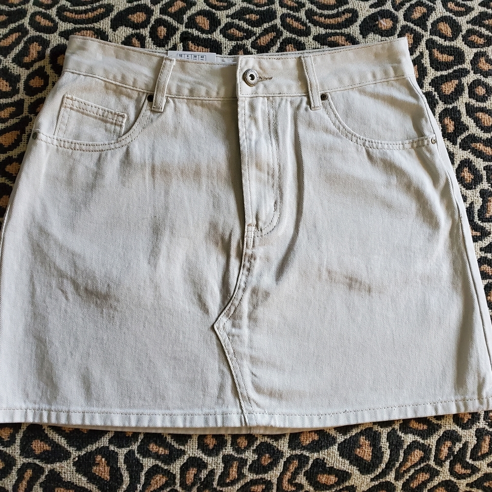 NWT COTTON:ON white denim skirt - Picture 2 of 8